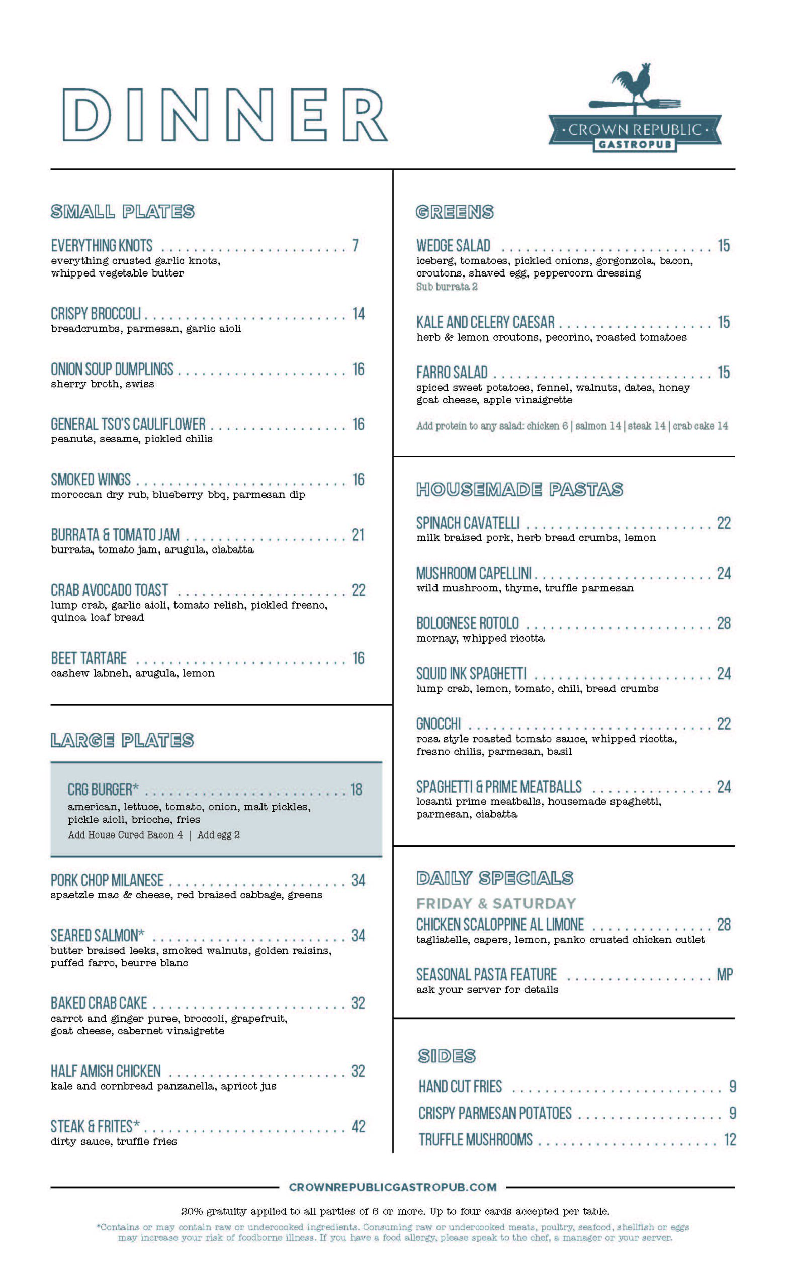 Crown Republic Gastopub – Page 2 – Rustic small plates, inventive