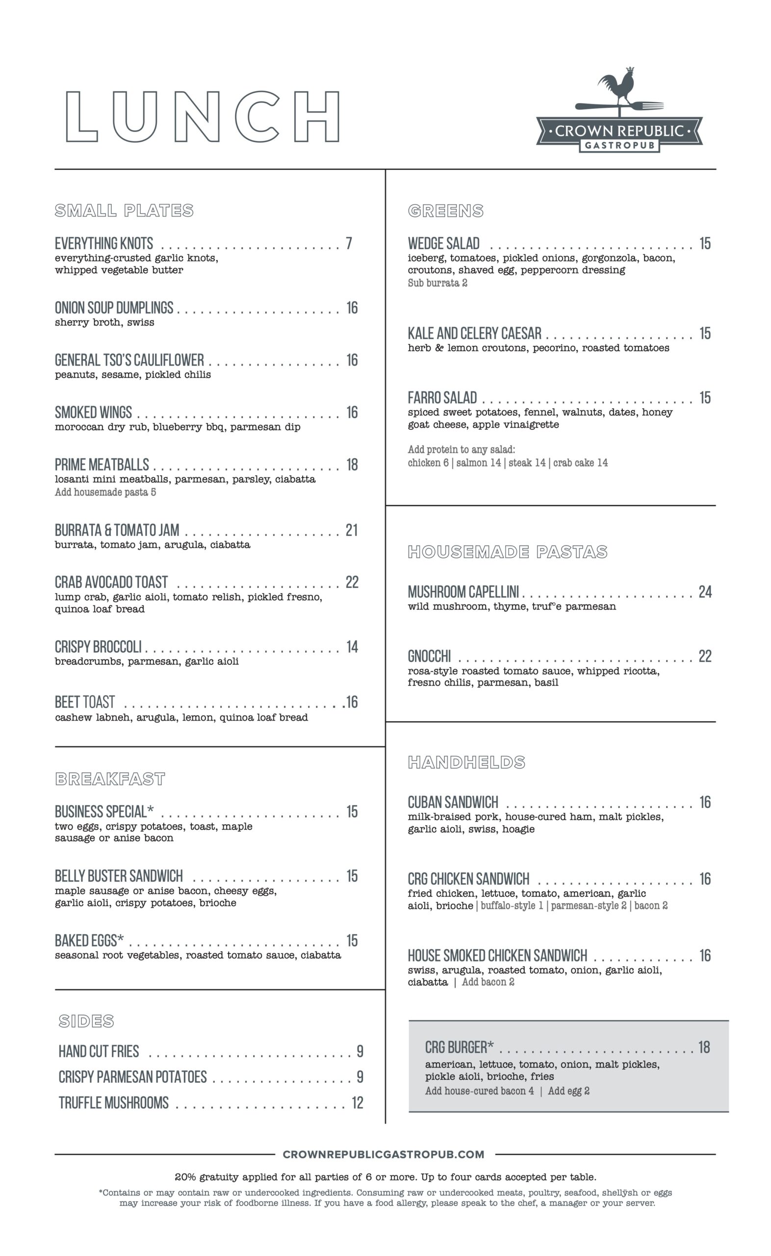 Crown Republic Gastopub – Page 2 – Rustic small plates, inventive